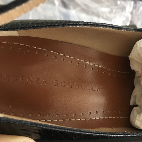NEW Proenza Schouler Lizard T-Strap Pumps 37 - Picture 3 of 8